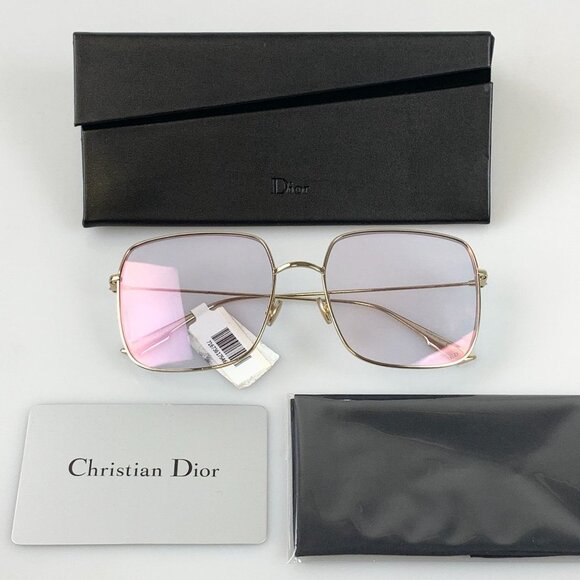 NIB Dior Rose Gold Stellaire 000Te Metal Square Sunglasses main image 5